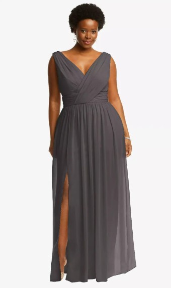 The Dessy Group Style #2894 #0 Charcoal Gray thumbnail