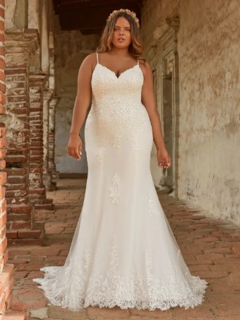 Maggie Sottero Sebastiane (Lined) (Sparkle Tulle 1) #0 Ivory Ivory/Blush thumbnail