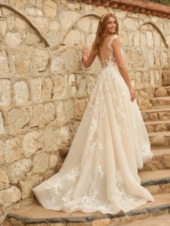 Maggie Sottero Diana (Sparkle Tulle 1) (Unlined) #1 Champagne/Ivory thumbnail