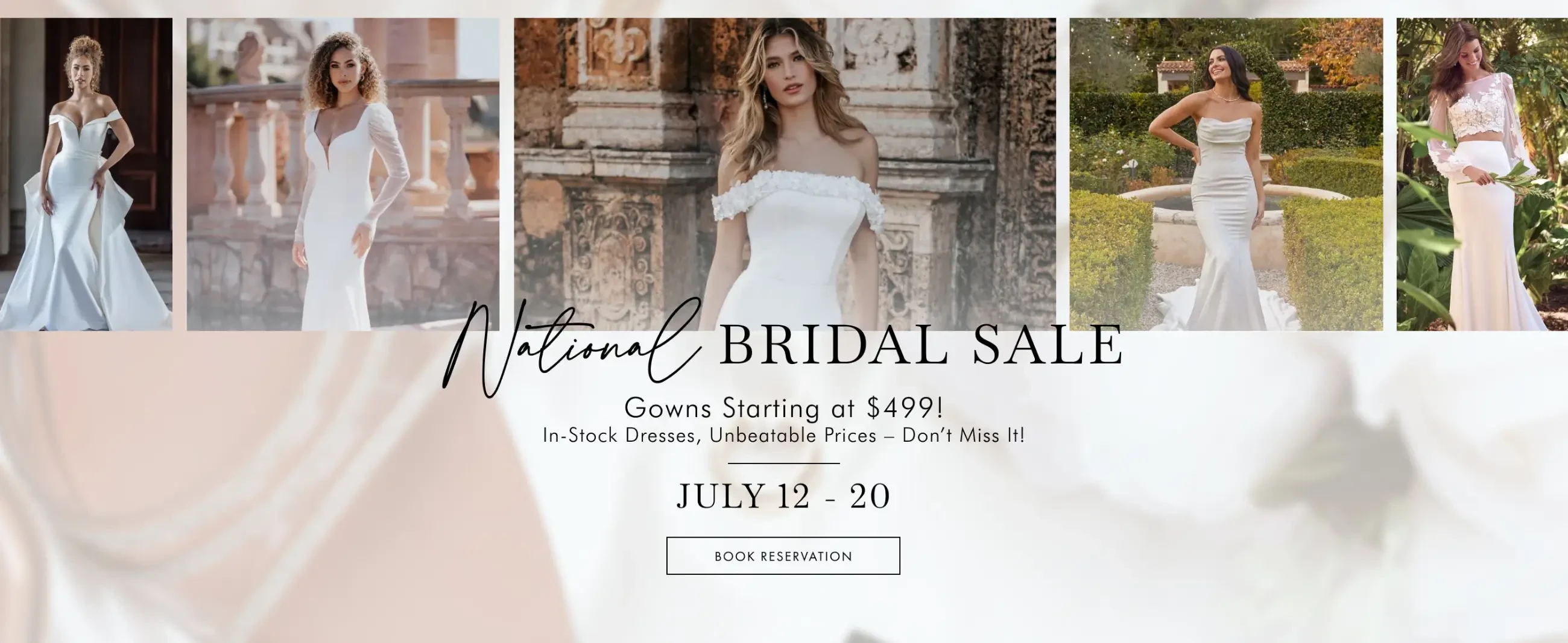 National Bridal Sale Banner Desktop