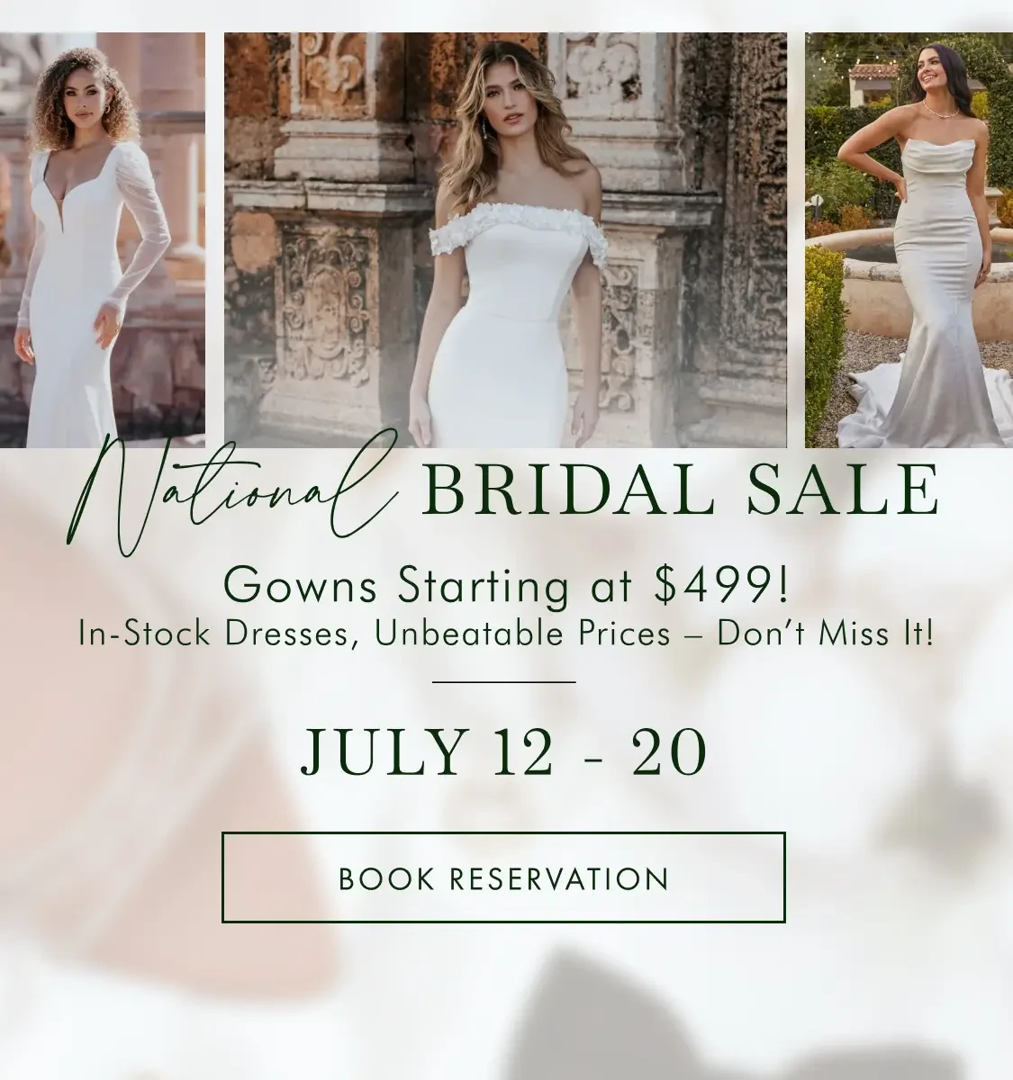 National Bridal Sale Banner Mobile